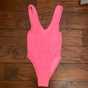 Brand new, Love & Bikinis bubblegum pink one piece. Tags still on it!